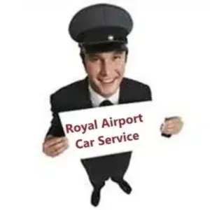 Driver with sign Royal Airport Car Service